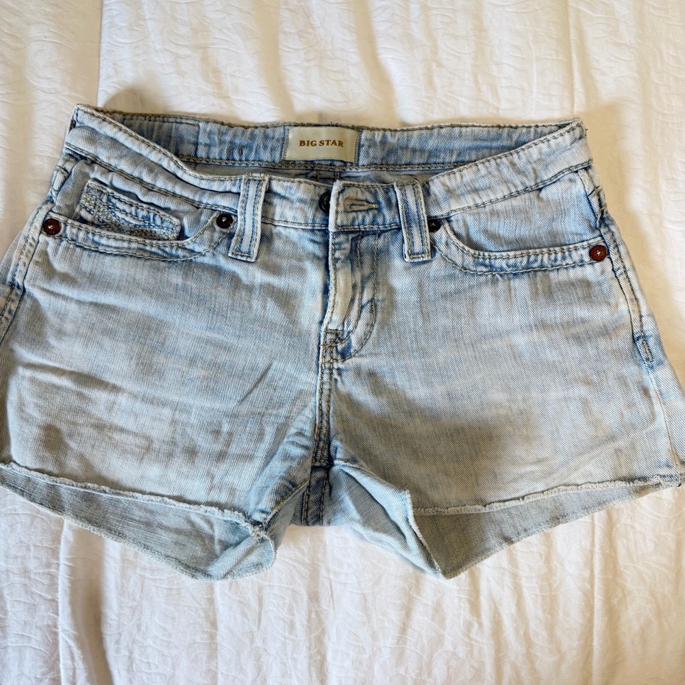 Big Star Light Blue Denim Jean Shorts
